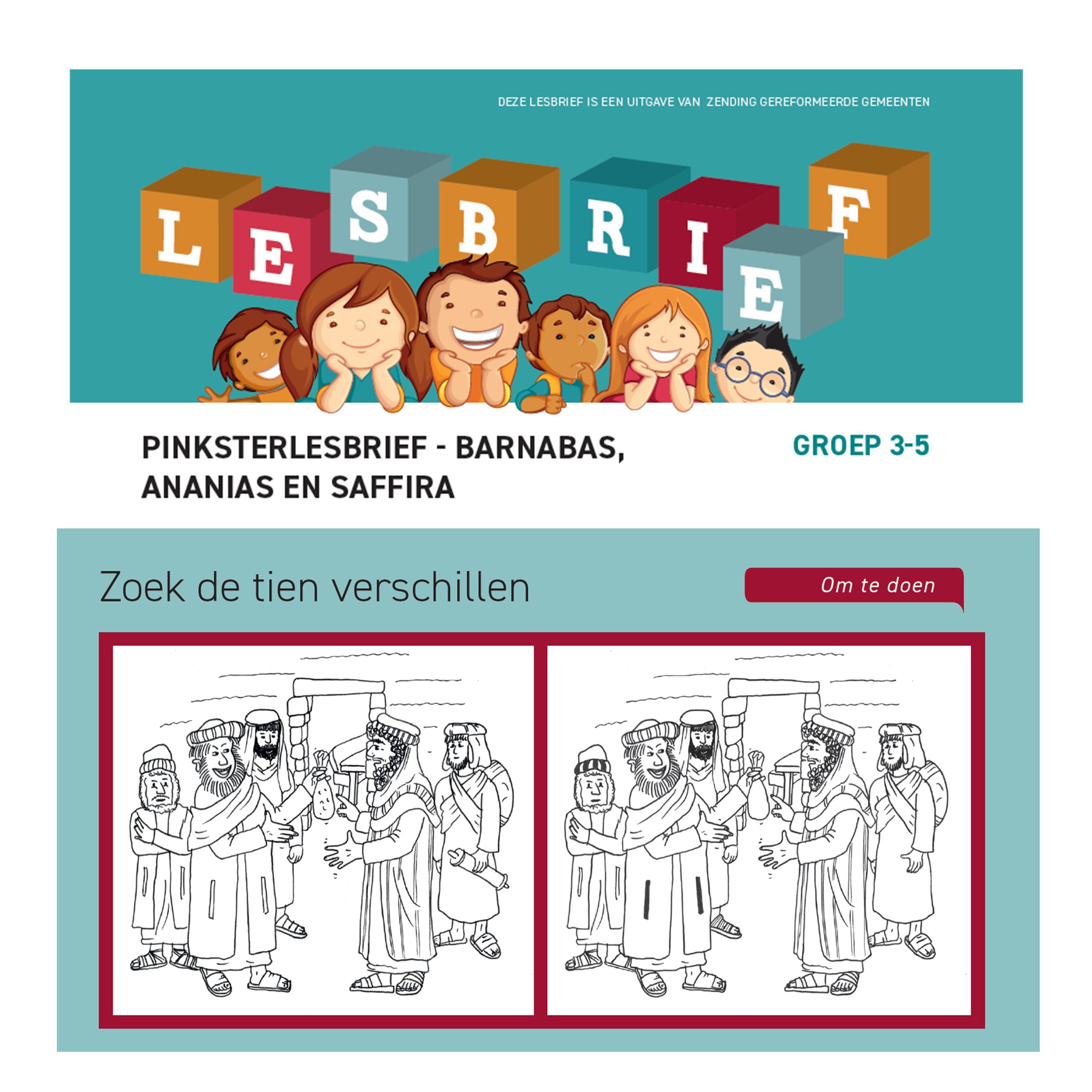 Pinksterlesbrief Barnabas, Ananias en Saffira | Groep 3, 4, 5