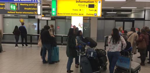 Ontvangst op Schiphol