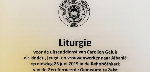 Terugblik uitzenddienst Carolien Geluk